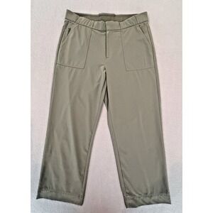 Athleta Women's Pants Size‎ 12 Khaki Green Recycled Polyester Spandex Adjustable